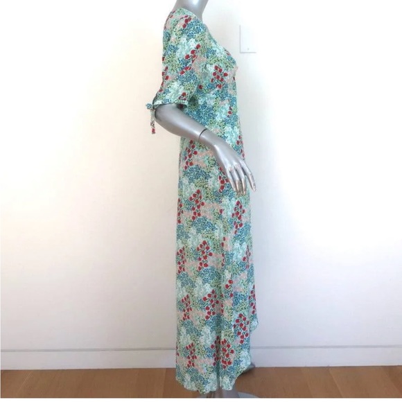 INTERMIX Nessa Silk Floral High-Low Dress size 0 - Picture 11 of 13